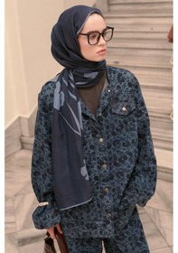 Resim Carell Floral Monogram Desen Jean Ceket Çok Renkli 