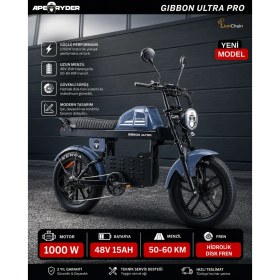 Resim Ape Ryder Gibbon Ultra Pro 1000W Elektrikli Bisiklet AYNA VE EL GAZI HEDİYELİ 