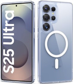 Resim Samsung Galaxy Uyumlu S25 Ultra Kılıf Magsafe Özellikli Silikon Kılıf 