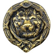 Resim Antika Tarz Dekoratif Pirinç Kapı Tokmağı, Taktak - 185 Mm, Antik 