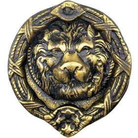 Resim Antika Tarz Dekoratif Pirinç Kapı Tokmağı, Taktak - 185 Mm, Antik 