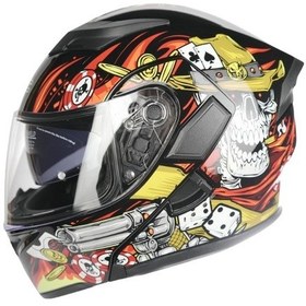 Resim Rhkc 902 Çene Açılır Vizörlü Kask İskelet Renkli 