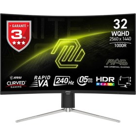 Resim MSI MAG 325CQRXF E2 31.5 2560x1440 WQHD 240Hz 0.5ms HDMI DP Type-C FreeSync Premium Curve 1000R Gaming Monitör 