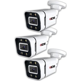Resim Ids Gece Renkli 5mp Sony Lens 1080P FHD Ahd Güvenlik Kamerası 4X Ultra Led Plastik Kasa 3 Adet 