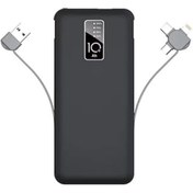 Resim Qedii Zore Pw-05 Hızlı Şarj Led Göstergeli Micro Lightning Type-C Kablolu Taşınabilir Powerbank 10000Mah 