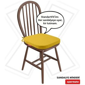 Resim Xpermate Standartfit Oval Sandalye Minderi 42x42x5 Sarı 