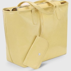 Resim Housebags Cüzdan Aksesuarlı Parlak Sarı Büyük Kapasiteli Suya Dayanıklı Shopper Çanta 282 Sarı 