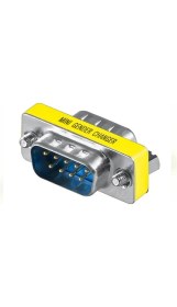 Resim Leonpro RS232 Erkek Erkek Çevirici Db9 RS232 Erkek Erkek Com Çevirici Dönüştürücü 