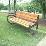 Resim Dış Mekan Oturma Bankı, Alüminyum Döküm Park Bankı-317 