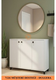 Resim Roma 3 Kapaklı Ayakkabılık Çok Amaçlı 3 Kapaklı Dolap 3 Raflı Çok Amaçlı Dolap Beyaz 