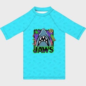 Resim Slipstop Sharko Baskılı Uv Korumalı Kısa Kollu Mayo T Shirt Erkek Çocuk T Shirt St2632100001 Mavi 
