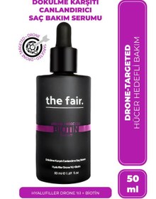 Resim The fair. drone-targeted biotin dökülme önleyici vegan saç serumu %1 hyalufiller drone +biotin 50ml 