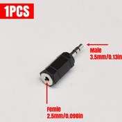 Resim 1 adet/2 adet 3.5mm Erkek 2.5mm Dişi Kulaklık Adaptörü, Kulaklık Ses Adaptörü Dönüştürücü Stereo Jack, Tabletler, Akıllı Telefonlar için Uygun 