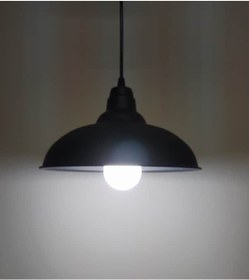 Resim Mylights Retro Siyah Içi Siyah Metal Sarkıt Avize Rustik Tekli 