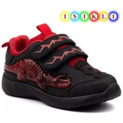 Resim KCMN Cool Dinosaurs Işıklı Sneaker Ortapedik Çocuk Spor Ayakkabı Siyah 