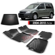 Resim Vw Caddy Paspas Bagaj Havuzu 3D Rizline Set 2004-2010 Arası 