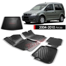 Resim Vw Caddy Paspas Bagaj Havuzu 3D Rizline Set 2004-2010 Arası 