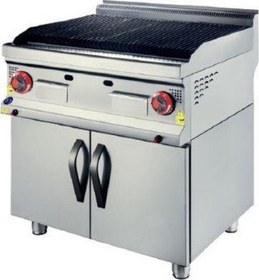 Resim CSA Inox CSA Karacasan 900 Seri Dolaplı 80 cm Doğalgazlı Lavataş Döküm Izgara 80x90x85Cm 