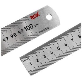 Resim Rox 0201 Çift Taraflı Çelik Cetvel 1000 Mm 