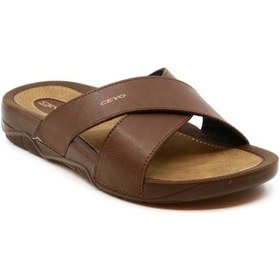 Resim Ceyo 9877 Kahve Erkek Anatomik Taban Terlik 1996 Kahve Kahverengi 