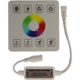 Resim 12-24v Duvar Tipi Rgb Kablosuz Dokunmatik 86 Panel Pixel Şerit Led Kontrol Cihazı Ws2811-ws2812b 