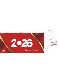 Resim 2026 Spiralli Masa Takvimi 16x33 Cm Geniş 