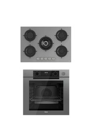 Resim Ferre STEAM PLUS 75 SERİSİ 2Lİ CAM ANKASTRE SET (QEP64CPR-RS038) 