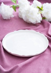 Resim Acar Por6307 Nirvana Porselen Servis Tabağı 1 Adet 22 Cm Beyaz 