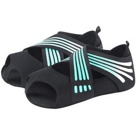 Resim Yeşil Fonksiyonel Bale Ayakkabısı Ter Emme Parmaksız Ek Denge M 