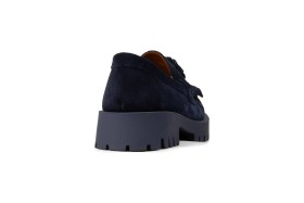 Resim Deery Kadın Hakiki Süet Lacivert Püsküllü Loafer Ayakkabı - 02033ZLCVC01 