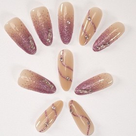 Resim Pop Beauty Takma Tırnak Seti & Zararsız Yapıştırıcı, El Yapımı Handmade Popbeauty10177 