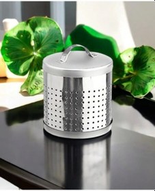 Resim Metal Kafes Şeklinde Çay Demleme Süzgeci Çay Demleme Kutusu Metalik Gri 