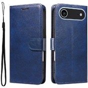 Resim İphone Uyumlu 17 Air İçin Yüksek Kaliteli Cüzdan Kart Yuvalı İşletme Deri Kapak Klasik Düz Renk 
