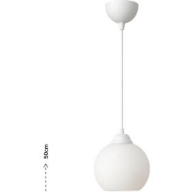 Resim Özbak Avize Karpuz Camlı Tekli Avize – Beyaz | Çocuk Odası & Hol İçin Modern Tasarım 