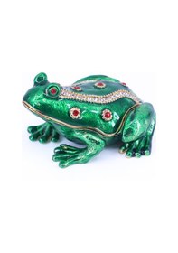 Resim Swaroski Taşlı Kurbağa Mücevher - Takı Saklama Kutusu 