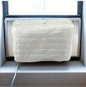 Resim Globalbloom Siyah Indoor Hava Kondisyoner Kılıfı 16.93x12.99x3.54 İnç Pencereli Ac Ünitesi Pas Önleyici Ayarlanabilir Kılıf Elastik Kayışlı 