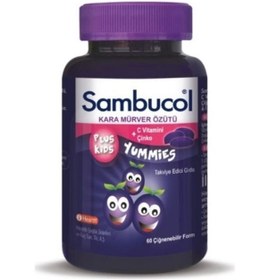 Resim Sambucol Plus Kids Yummies 60 Çiğneme Tableti 