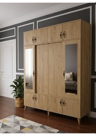 Resim Averon Portmanto Vestiyer Ayakkabılık Dolap Meşe- M2 Meşe 