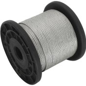 Resim Youmex 304 Paslanmaz Çelik Tel Teli 0.5mm 1 7, 100m - Dayanıklı, Paslanmaz, Yük Taşıma - 30 Alüminyum Klem İle Siyah 