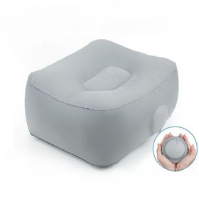 Resim 1 Adet Şişme Ayak Dayama Yastığı, Hızlı Bas-İnflasyonlu Seyahat Ayağı Şiltesi, Pompasız İdeal Taşınabilir Katlanır Uçuş Matı, Konserler Kamp Balık Tutma için Rahatlık Sağlayan Dizlik 