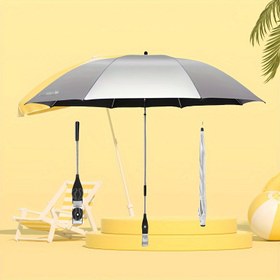 Resim Güneş kremi ve UV koruma şemsiyeleri, kamp için uygun klipsler - plaj sandalyeleri, golf arabaları, tekerlekli sandalyeler, bahçe oturma yerleri gibi açık hava sahneleri için, klipslerle sabitlenir, sıcak yaz plajları için vazgeçilmez. 