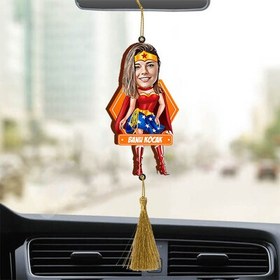 Resim Kişiye Özel Kahraman Kadın Araba Süsü 
