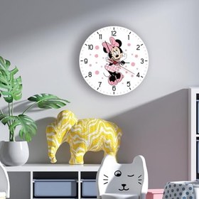Resim Bebek Çocuk Odası Öğretici Sessiz Akar 28cm Duvar Saati UV Dijital Baskı Saat Mdl0004 