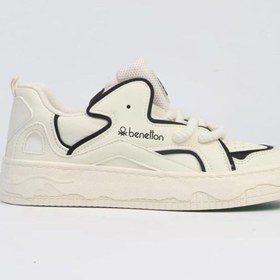 Resim Benetton Kadın Sneaker Bej BNI-10100 