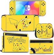 Resim TRICARI Çıkartmaları Nintendo anahtarı OLED 2022 Skins çıkartmalar sevimli Kawaii Anime turuncu karikatür karakter çıkartmaları kapak Joy-con arka panel dock denetleyicisi 