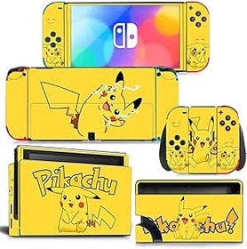 Resim TRICARI Çıkartmaları Nintendo anahtarı OLED 2022 Skins çıkartmalar sevimli Kawaii Anime turuncu karikatür karakter çıkartmaları kapak Joy-con arka panel dock denetleyicisi 