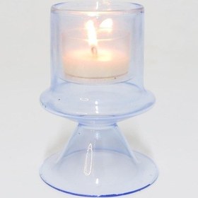 Resim Missi Ayaklı Mavi Cam Mumluk Ve Tealıght Seti 