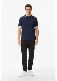 Resim Nautica Erkek Lacivert Regular Fit Polo Yaka T-shirt-14496 