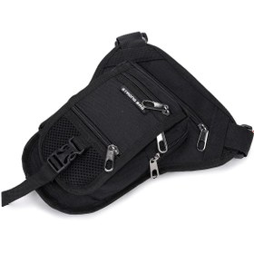 Resim Fiyaka St-06 Motorsiklet Kurye Bel Bacak Çantası Tabanca Bölmeli SİYAH 