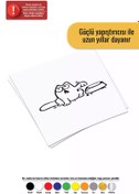 Resim Genel Markalar Aç Kedi Sticker Oto Motor Laptop Duvar Folyo Sticker 30 x 15 cm 